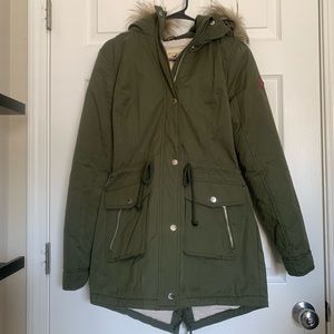 NWOT Hollister Olive Green Parka M